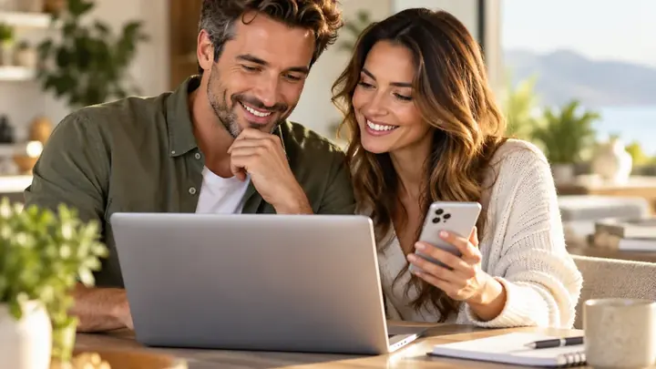 Fotografía de una pareja explorando la inscripción y beneficios de 4Life